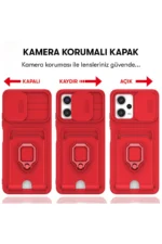 Uray store Xiaomi Poco X5 5G Kılıf Zuma Kartvizitli Yüzüklü Silikon - Siyah - Görsel 6