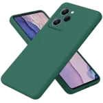 Uray store Xiaomi Poco X5 Pro 5G Nano içi Kadife Silikon - Koyu Yeşil