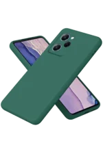 Uray store Xiaomi Poco X5 Pro 5G Nano içi Kadife Silikon - Koyu Yeşil