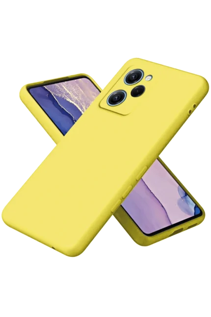 Uray store Xiaomi Poco X5 Pro 5G Nano içi Kadife Silikon - Sarı