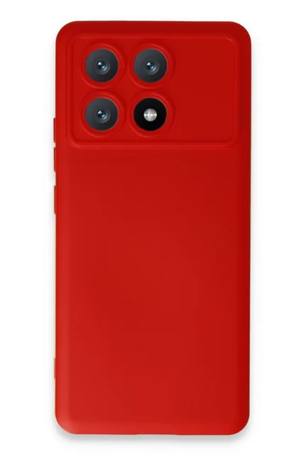 Uray store Xiaomi Poco X6 Pro Kılıf Nano içi Kadife Silikon - Kırmızı