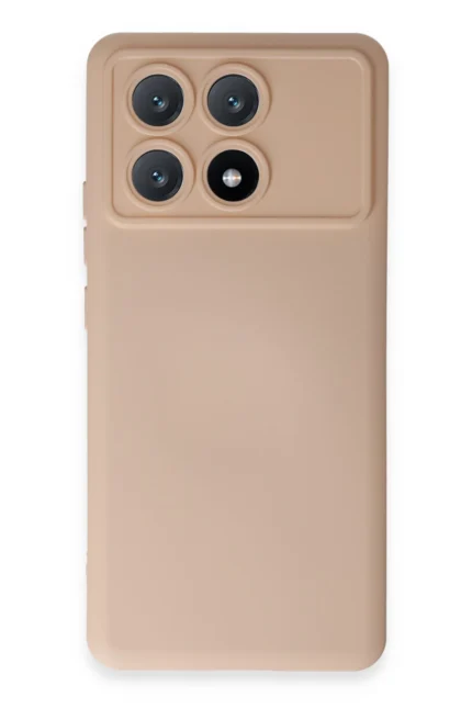 Uray store Xiaomi Poco X6 Pro Kılıf Nano içi Kadife Silikon - Pudra