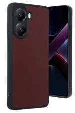 Uray store Xiaomi Poco X7 Pro Kılıf Aras Deri Kapak - Bordo