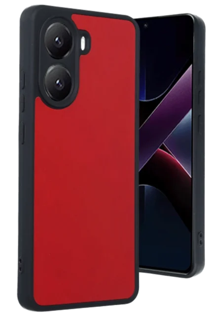 Uray store Xiaomi Poco X7 Pro Kılıf Aras Deri Kapak - Kırmızı