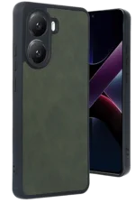 Uray store Xiaomi Poco X7 Pro Kılıf Aras Deri Kapak - Koyu Yeşil