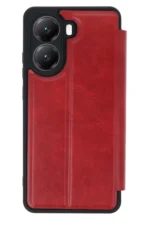 Uray store Xiaomi Poco X7 Pro Kılıf Flip Cover - Kırmızı - Görsel 2