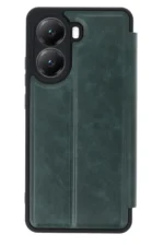 Uray store Xiaomi Poco X7 Pro Kılıf Flip Cover - Koyu Yeşil - Görsel 2