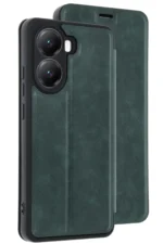 Uray store Xiaomi Poco X7 Pro Kılıf Flip Cover - Koyu Yeşil
