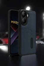 Uray store Xiaomi Poco X7 Pro Kılıf Sara Kartvizitli Deri Kılıf - Siyah - Görsel 2