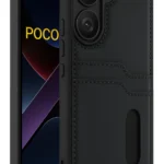 Uray store Xiaomi Poco X7 Pro Kılıf Sara Kartvizitli Deri Kılıf - Siyah