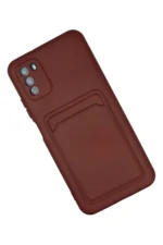 Uray store Xiaomi Pocophone M3 Kılıf Kelvin Kartvizitli Silikon - Bordo - Görsel 2
