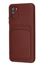 Uray store Xiaomi Pocophone M3 Kılıf Kelvin Kartvizitli Silikon - Bordo - Görsel 3