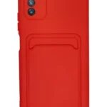 Uray store Xiaomi Pocophone M3 Kılıf Kelvin Kartvizitli Silikon - Kırmızı