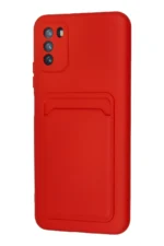 Uray store Xiaomi Pocophone M3 Kılıf Kelvin Kartvizitli Silikon - Kırmızı - Görsel 3