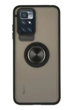 Uray store Xiaomi Redmi 10 2022 Kılıf Montreal Yüzüklü Silikon Kapak - Siyah