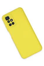 Uray store Xiaomi Redmi 10 2022 Kılıf Nano içi Kadife Silikon - Sarı - Görsel 3