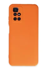 Uray store Xiaomi Redmi 10 2022 Kılıf Nano içi Kadife Silikon - Turuncu