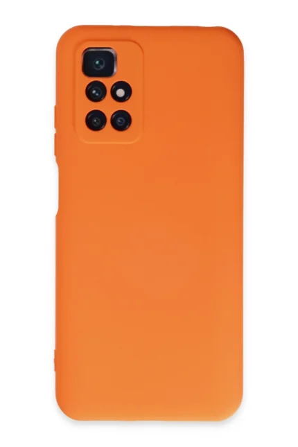 Uray store Xiaomi Redmi 10 2022 Kılıf Nano içi Kadife Silikon - Turuncu