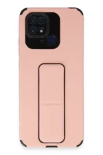 Uray store Xiaomi Redmi 10C Kılıf Mega Standlı Silikon - Pudra - Görsel 2