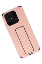 Uray store Xiaomi Redmi 10C Kılıf Mega Standlı Silikon - Pudra - Görsel 3