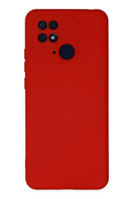 Uray store Xiaomi Redmi 10C Kılıf Nano içi Kadife Silikon - Kırmızı