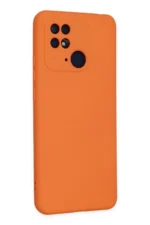 Uray store Xiaomi Redmi 10C Kılıf Nano içi Kadife Silikon - Turuncu - Görsel 3