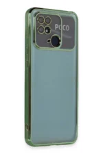 Uray store Xiaomi Redmi 10C Kılıf Razer Lensli Silikon - Yeşil