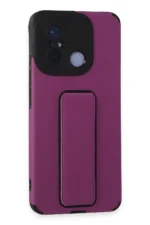 Uray store Xiaomi Redmi 12C Kılıf Mega Standlı Silikon - Mor