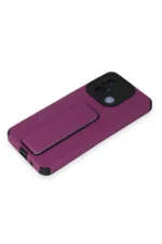 Uray store Xiaomi Redmi 12C Kılıf Mega Standlı Silikon - Mor - Görsel 4