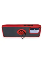 Uray store Xiaomi Redmi 12C Kılıf Montreal Yüzüklü Silikon Kapak - Kırmızı - Görsel 3
