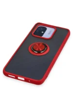 Uray store Xiaomi Redmi 12C Kılıf Montreal Yüzüklü Silikon Kapak - Kırmızı - Görsel 5
