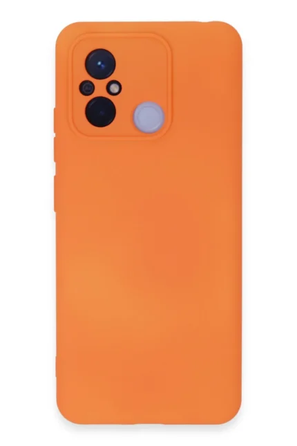 Uray store Xiaomi Redmi 12C Kılıf Nano içi Kadife Silikon - Turuncu