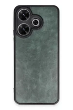 Uray store Xiaomi Redmi 13 4G Kılıf Aras Deri Kapak - Koyu Yeşil