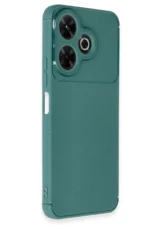 Uray store Xiaomi Redmi 13 4G Kılıf Auto Focus Karbon Kapak - Koyu Yeşil - Görsel 2