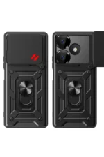 Uray store Xiaomi Redmi 13 4G Kılıf Pars Lens Yüzüklü Silikon - Gümüş - Görsel 2