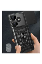 Uray store Xiaomi Redmi 13 4G Kılıf Pars Lens Yüzüklü Silikon - Gümüş - Görsel 3