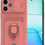 Uray store Xiaomi Redmi 13 4G Kılıf Zuma Kartvizitli Yüzüklü Silikon - Pembe
