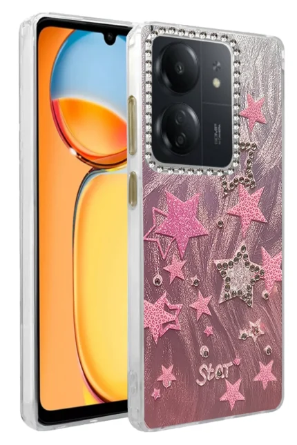 Uray store Xiaomi Redmi 13C Kılıf Blade Aynalı Desenli Kapak - Desen 7
