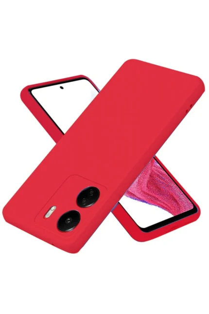 Uray store Xiaomi Redmi 13C Kılıf First Silikon - Kırmızı