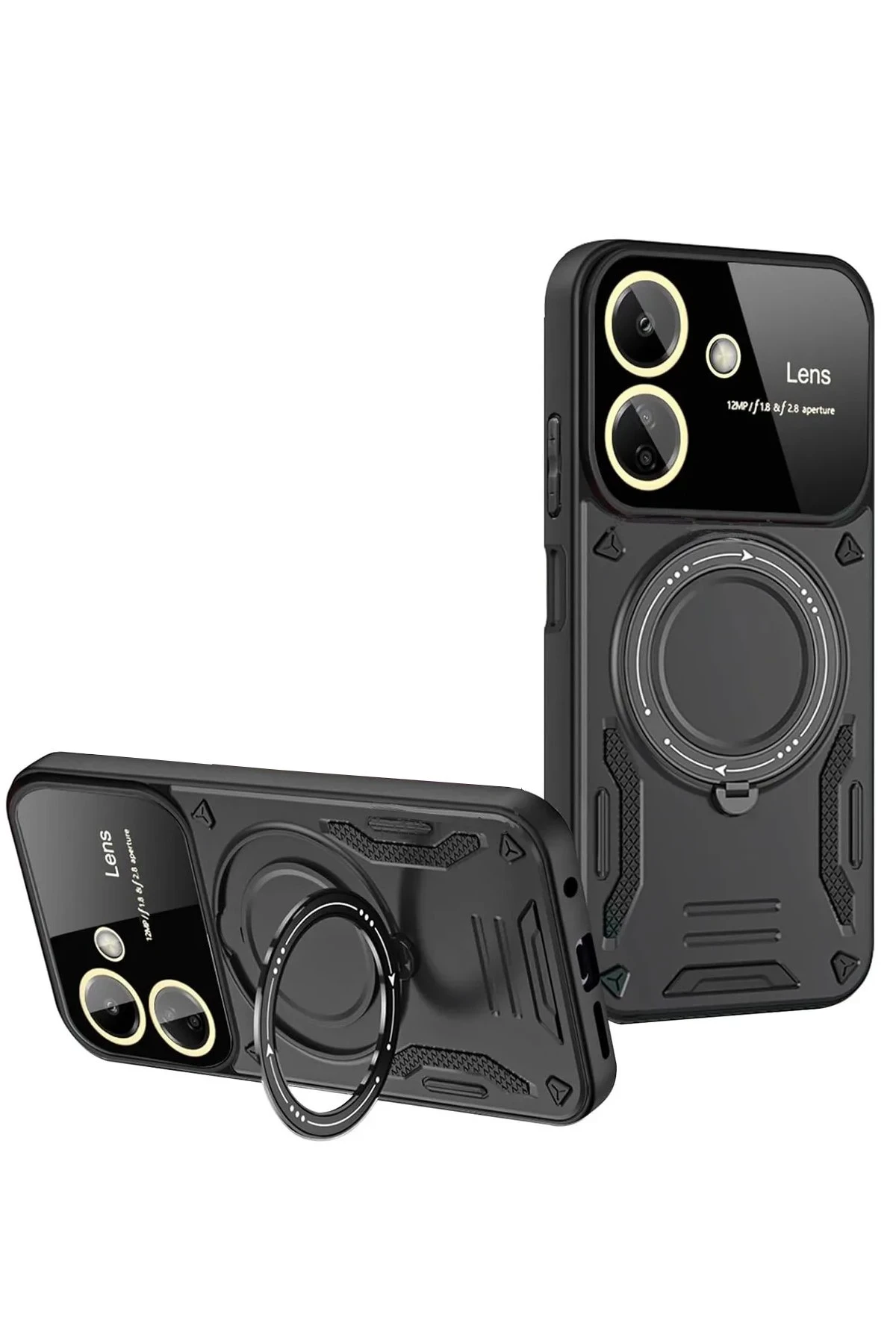 newface-xiaomi-redmi-13c-kilif-joy-lens-standli-kapak-siyah-default Uray store Xiaomi Redmi 13C Kılıf Joy Lens Standlı Kapak - Siyah - Görsel 1