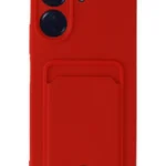 Uray store Xiaomi Redmi 13C Kılıf Kelvin Kartvizitli Silikon - Kırmızı