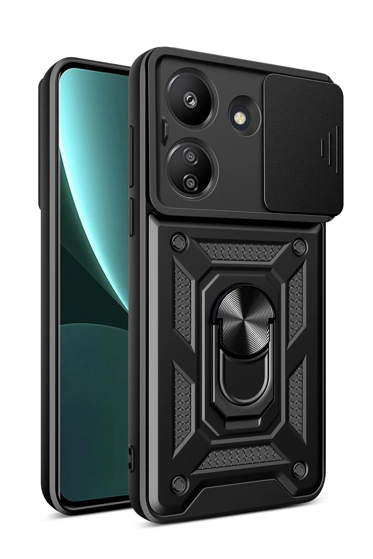 newface-xiaomi-redmi-13c-kilif-pars-lens-yuzuklu-silikon-siyah-default Uray store Xiaomi Redmi 13C Kılıf Pars Lens Yüzüklü Silikon - Siyah - Görsel 1