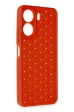 Uray store Xiaomi Redmi 13C Kılıf Petek Silikon Kapak - Kırmızı - Görsel 3
