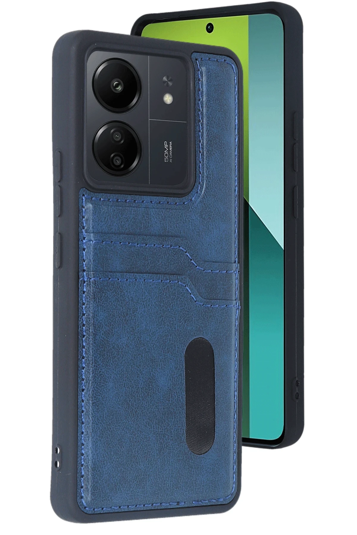 newface-xiaomi-redmi-13c-kilif-sara-kartvizitli-deri-kilif-lacivert-default Uray store Xiaomi Redmi 13C Kılıf Sara Kartvizitli Deri Kılıf - Lacivert - Görsel 1