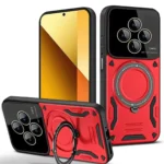 Uray store Xiaomi Redmi 14C Kılıf Joy Lens Standlı Kapak - Kırmızı