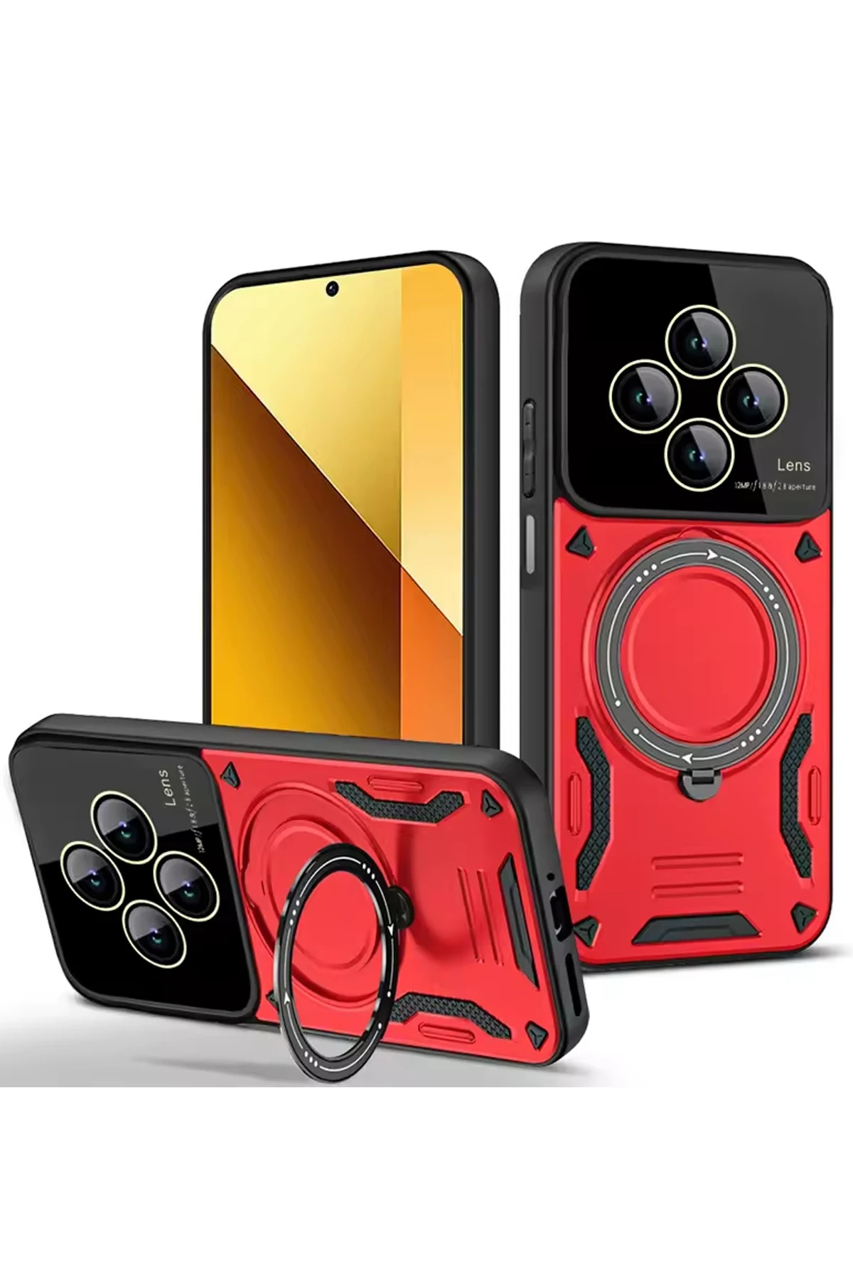 newface-xiaomi-redmi-14c-kilif-joy-lens-standli-kapak-kirmizi-default Uray store Xiaomi Redmi 14C Kılıf Joy Lens Standlı Kapak - Kırmızı - Görsel 1