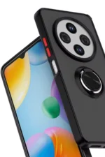 Uray store Xiaomi Redmi 14C Kılıf Montreal Yüzüklü Silikon Kapak - Siyah - Görsel 2