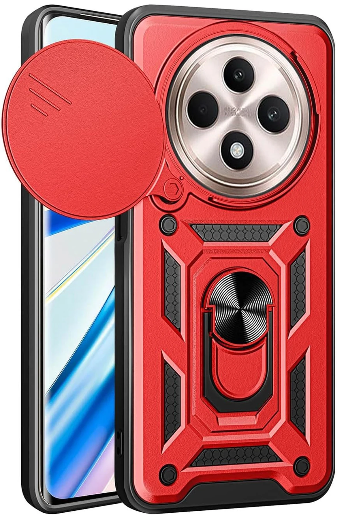newface-xiaomi-redmi-14c-kilif-pars-lens-yuzuklu-silikon-kirmizi-default Uray store Xiaomi Redmi 14C Kılıf Pars Lens Yüzüklü Silikon - Kırmızı - Görsel 1
