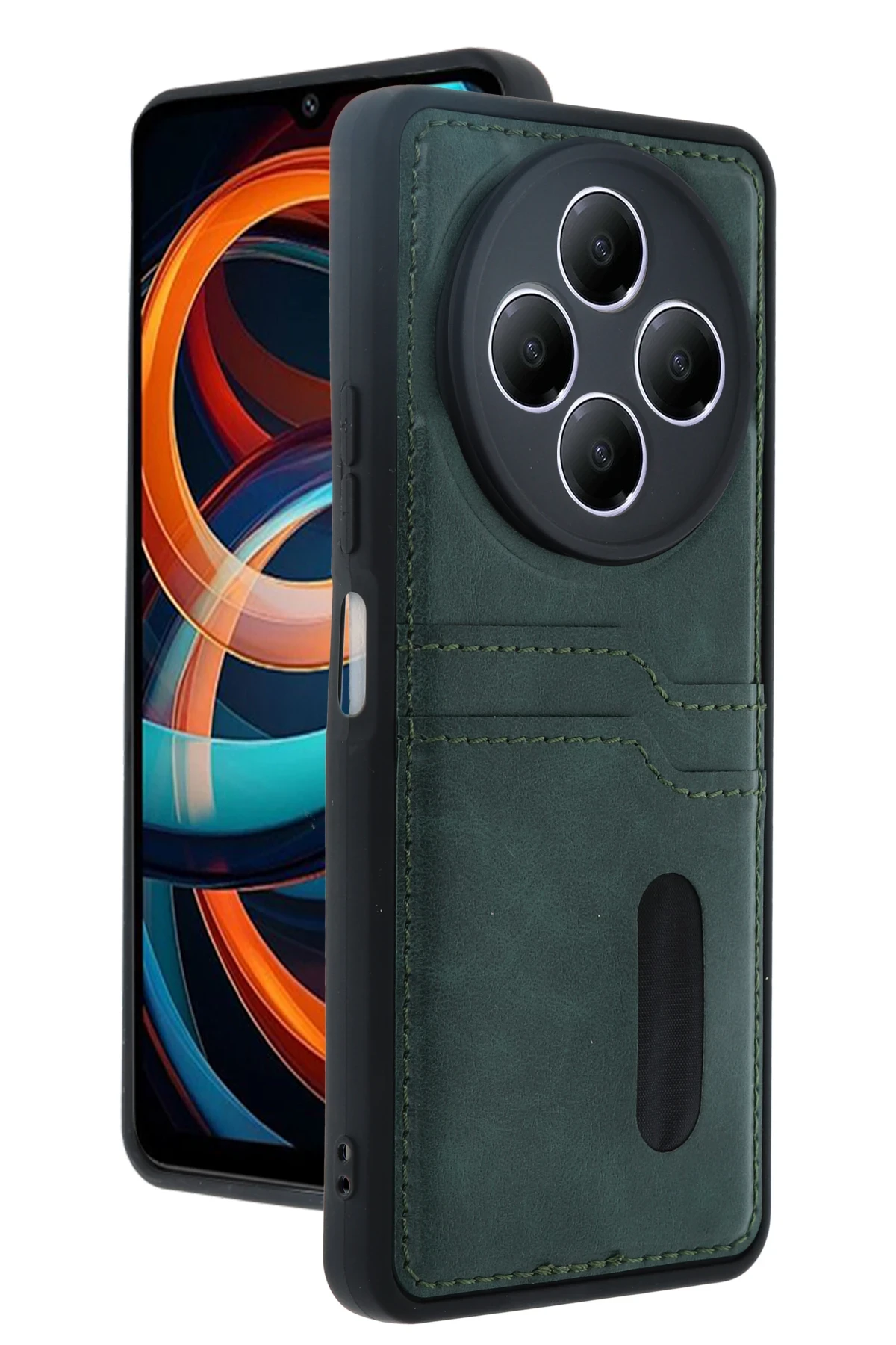 newface-xiaomi-redmi-14c-kilif-sara-kartvizitli-deri-kilif-koyu-yesil-default Uray store Xiaomi Redmi 14C Kılıf Sara Kartvizitli Deri Kılıf - Koyu Yeşil - Görsel 1