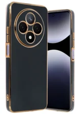 Uray store Xiaomi Redmi 14C Kılıf Volet Silikon - Siyah